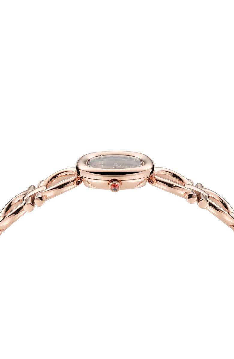 FERRAGAMO Double Gancini Bracelet Watch, 25mm, Alternate, color, Ip Rose Gold