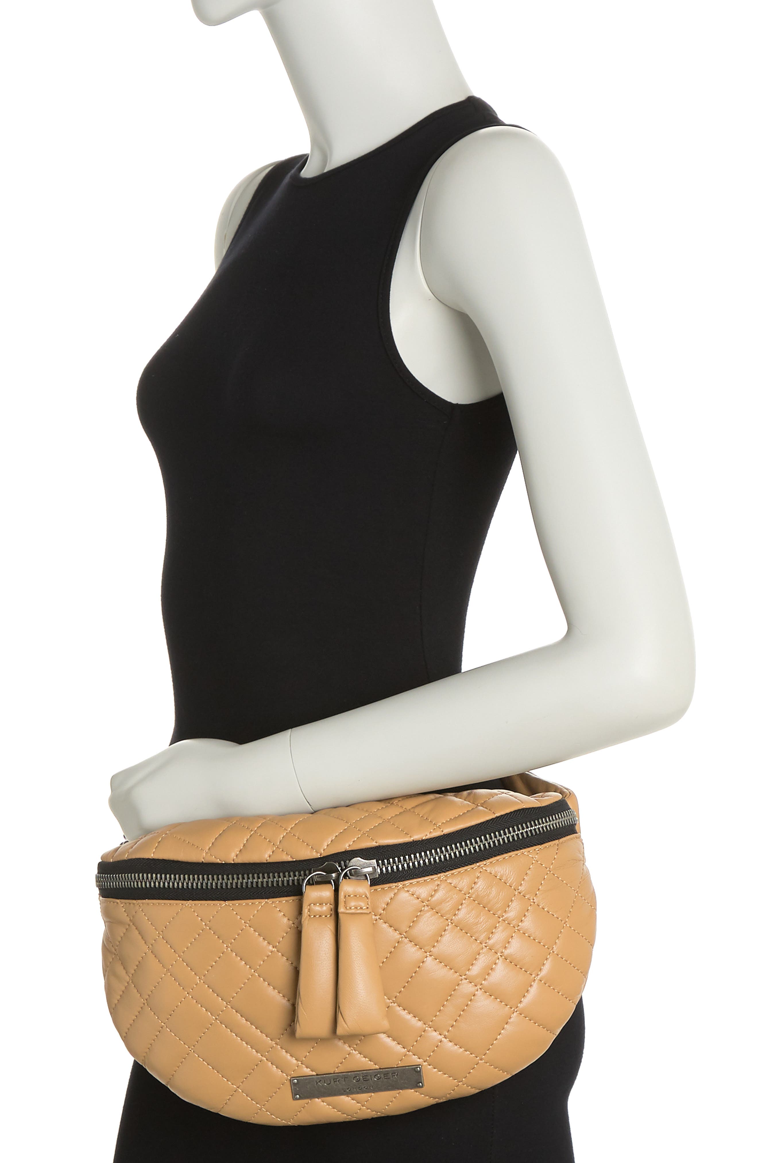 Kurt Geiger London Brixton Quilt Belt Bag, Alternate, color, 