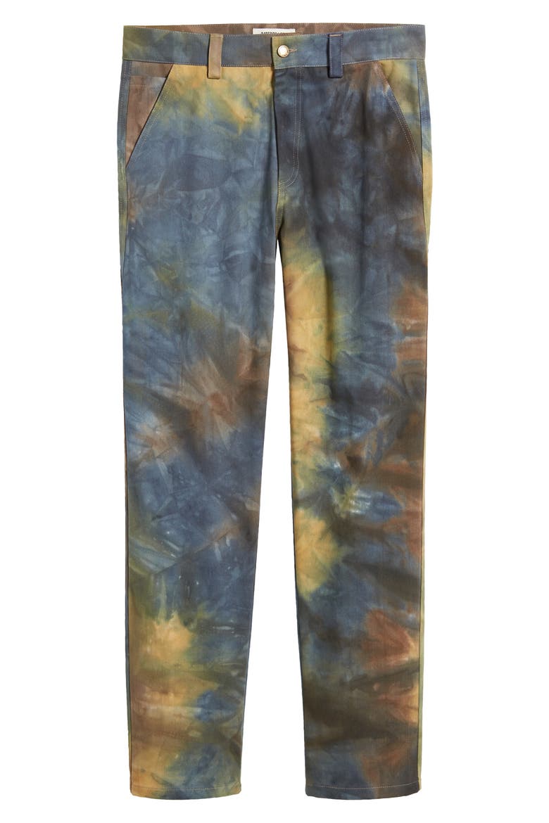 Woodland Carpenter Jeans, Alternate, color, BROWN RUST TIEDYE