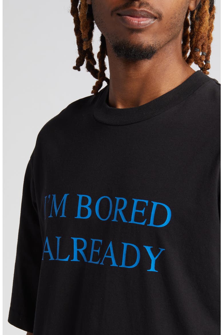 Bored Cotton Graphic T-Shirt, Alternate, color, BLACK