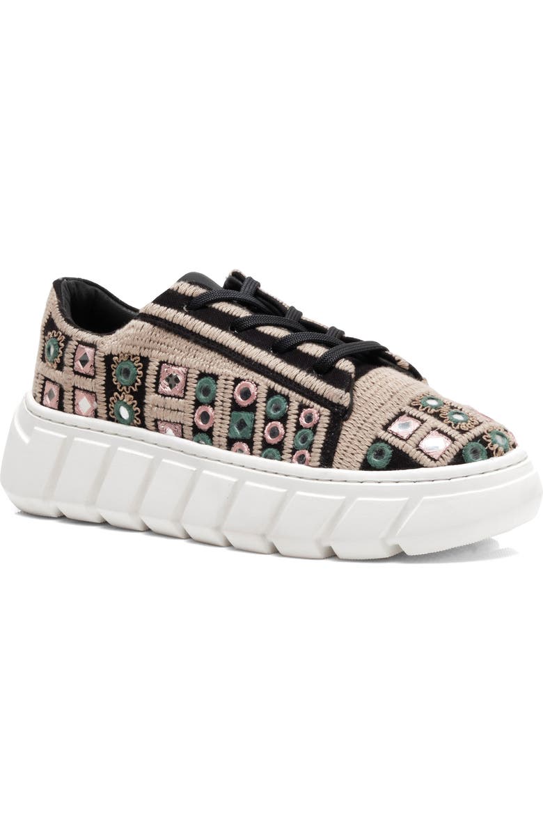 Free People Catch Me If You Can Crochet Platform Sneaker, Main, color,