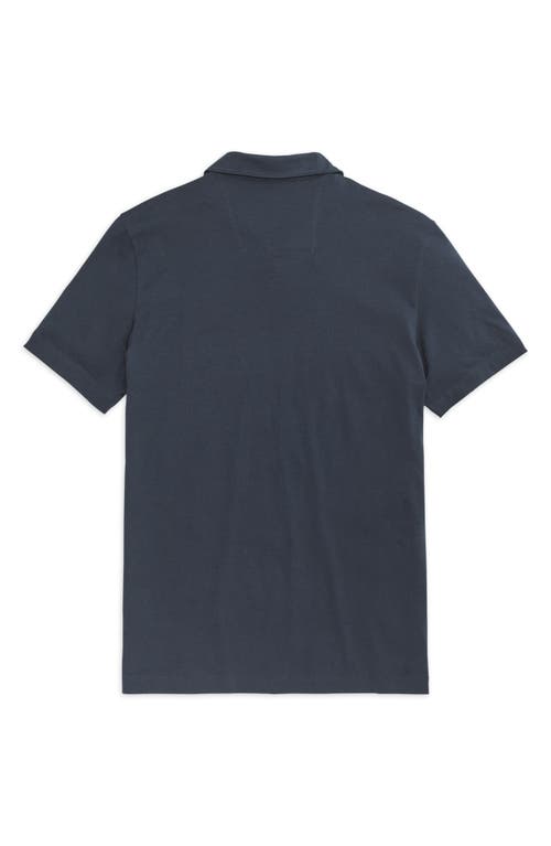 Mack Weldon Pima Cotton T-shirt Polo In Blue