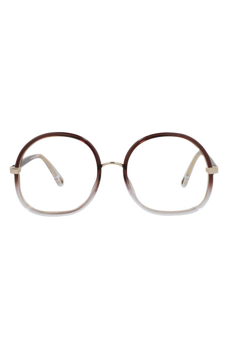 Chloé Fashion 55mm Round Optical Glasses, Main, color,