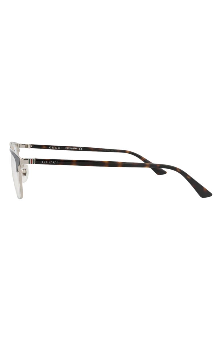 Gucci 53mm Half Rim Optical Glasses, Alternate, color,