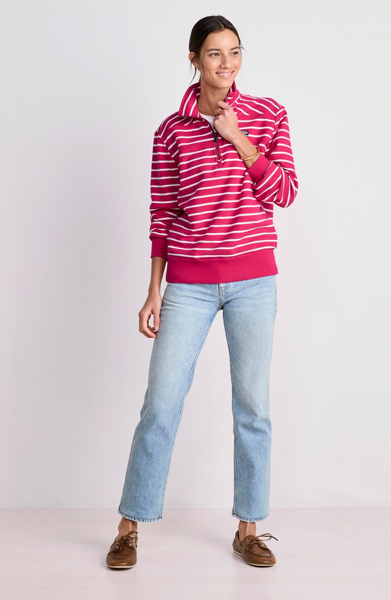 vineyard vines Shep Quarter Zip Pullover, Alternate, color, Stripe Charm Pink