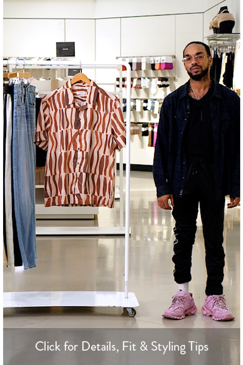 Jackson Abstract Print Stretch Cotton Camp Shirt video