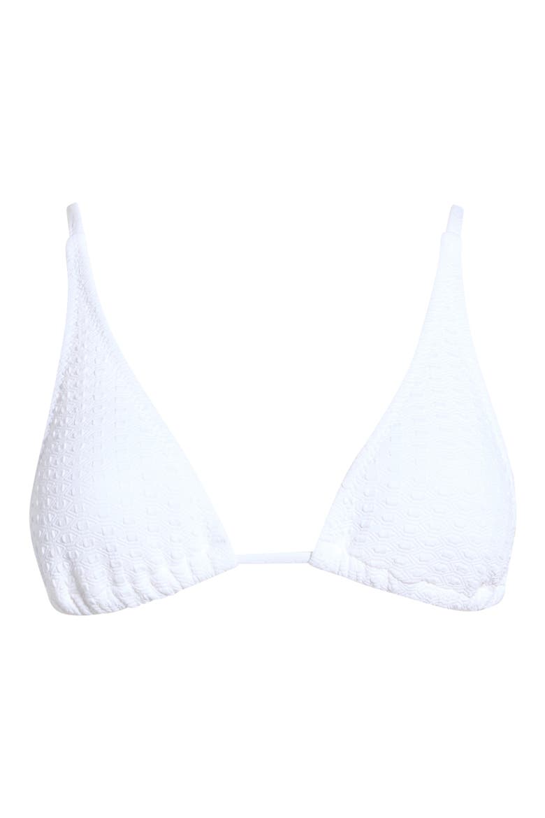 Haliewa Built Up Triangle Bikini Top, Alternate, color, BRIGHT WHITE
