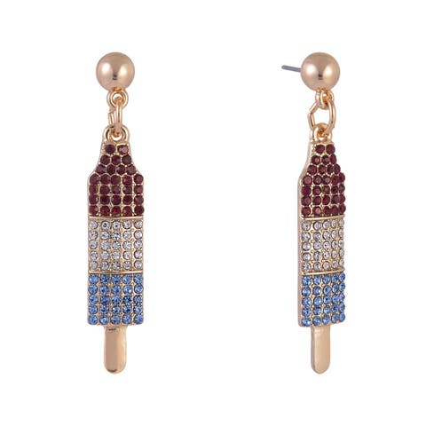 Red, White and Blue Popsicle Earrings
