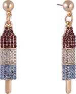 Hallmark Red, White and Blue Popsicle Earrings