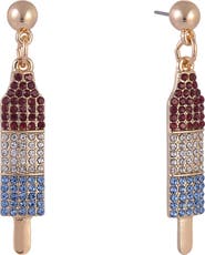 Hallmark Red, White and Blue Popsicle Earrings