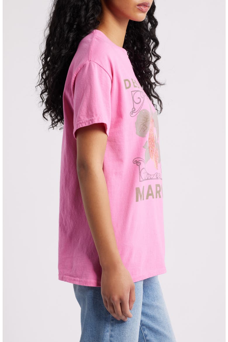 Des Fraises Marché Cotton Graphic T-Shirt, Alternate, color, AZALEA