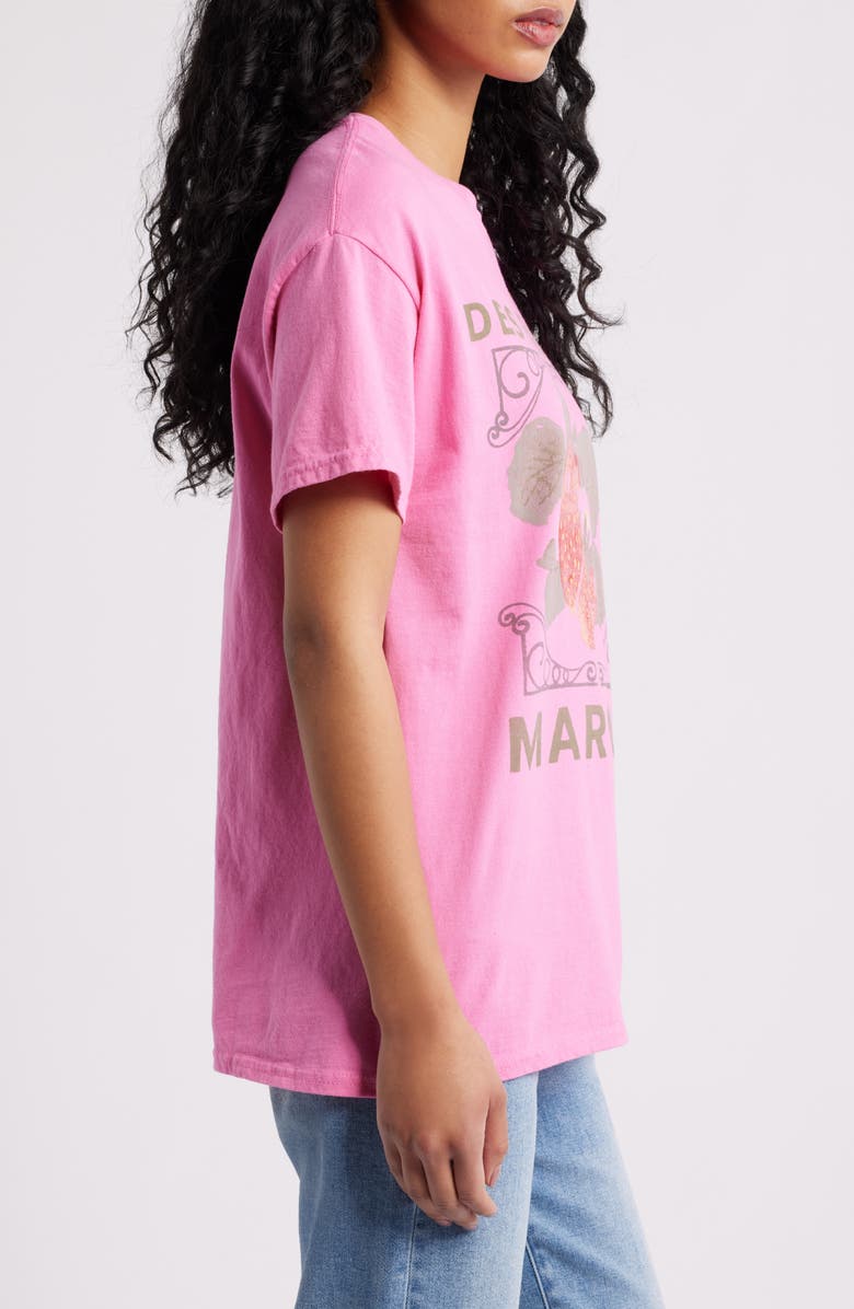 Junk Food Des Fraises Marché Cotton Graphic T-Shirt, Alternate, color, Azalea