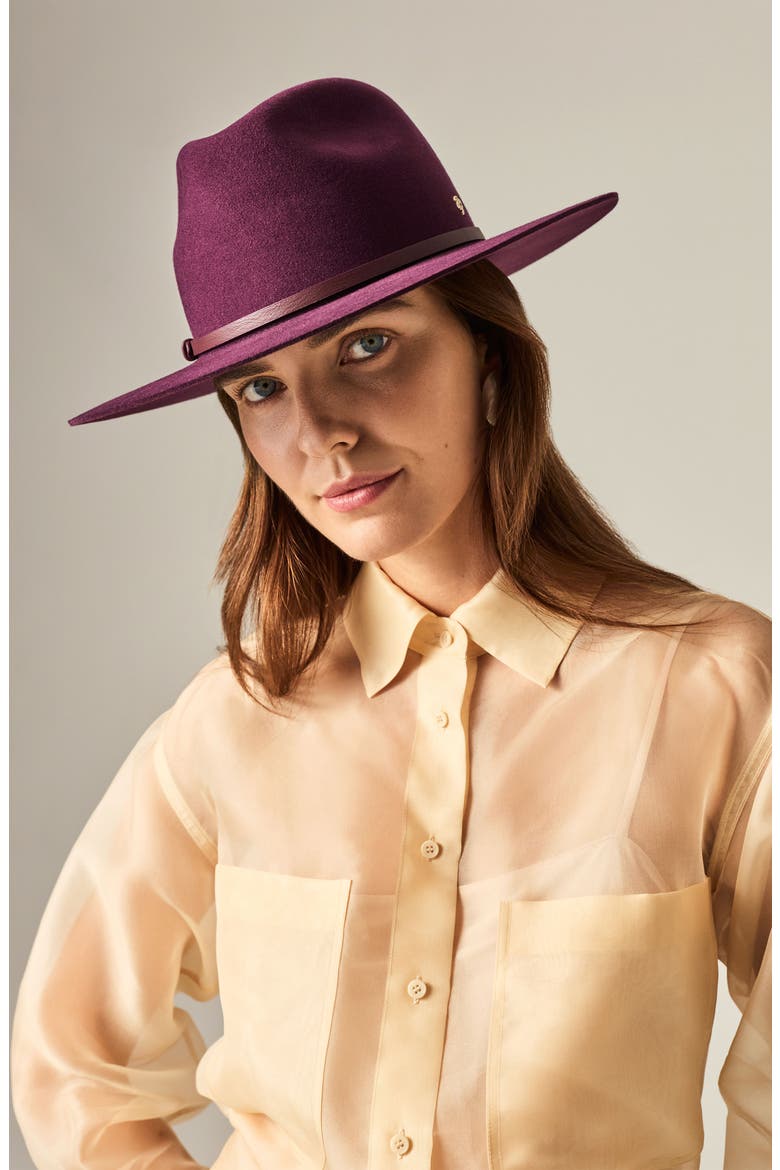 Claude Wool Fedora, Alternate, color, GRAPE