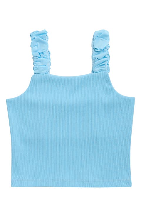 Ruffle Strap Rib Tank