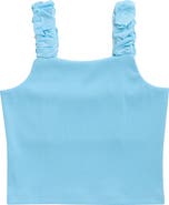 Tractr Ruffle Strap Rib Tank