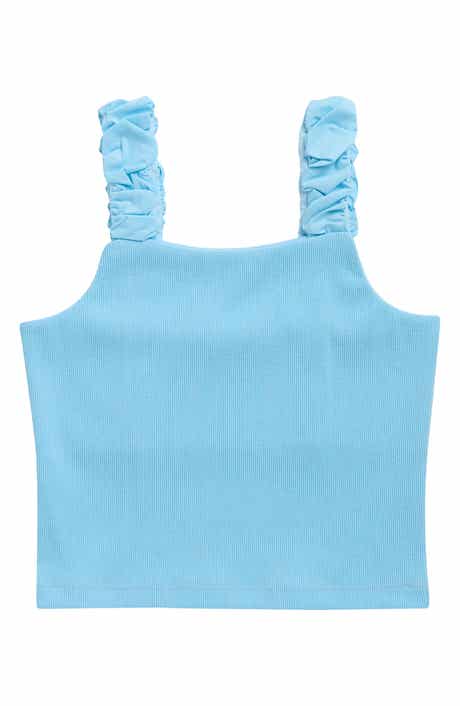 Tractr Ruffle Strap Rib Tank