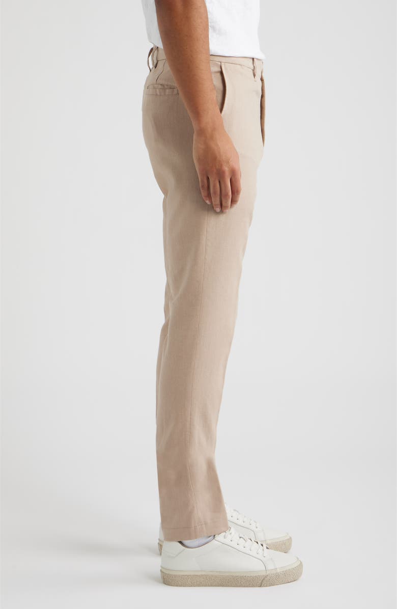 Bugatchi Aerolinen Linen Blend Chinos, Alternate, color, Desert