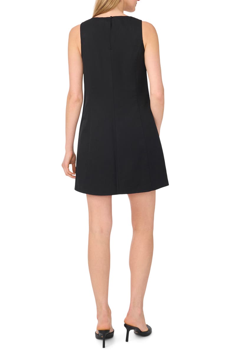 Ted Baker Sleeveless Cotton Blend Sheath Dress, Alternate, color, Rich Black