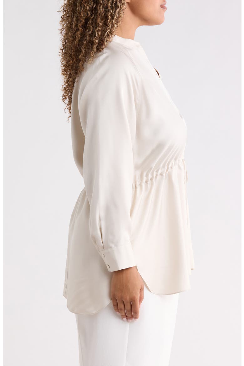 Silk Mandarin Collar Shirt, Alternate, color, PLSTR