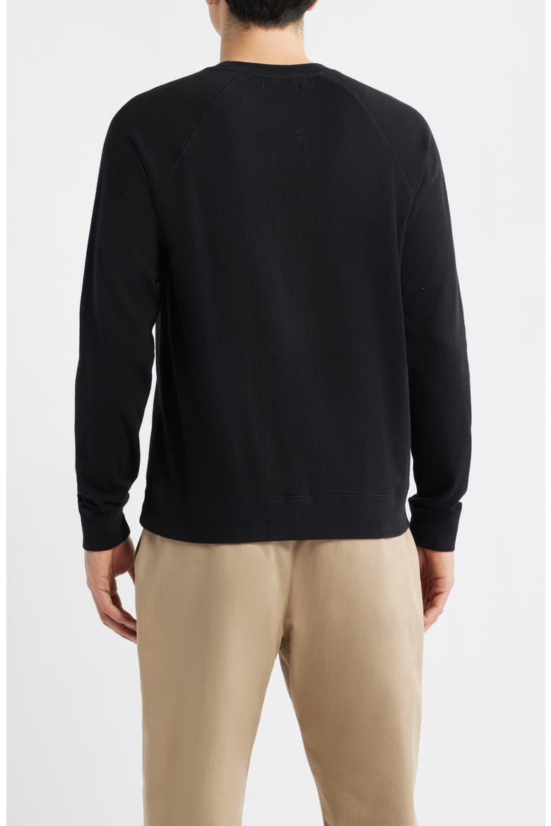 Retro Fleece Lightweight Sweatshirt, Alternate, color, DEEP BLACK