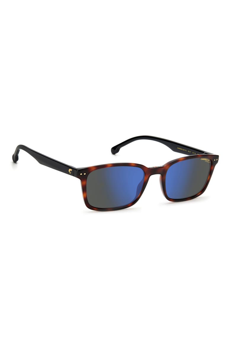 50mm Square Sunglasses, Alternate, color, HAVANA / GREY BLUE MIRRO