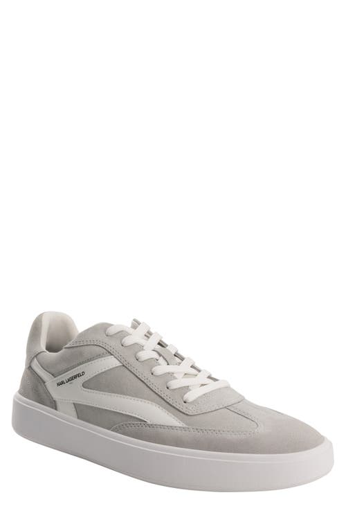 Karl Lagerfeld Suede Side-k Sneaker In Light Grey