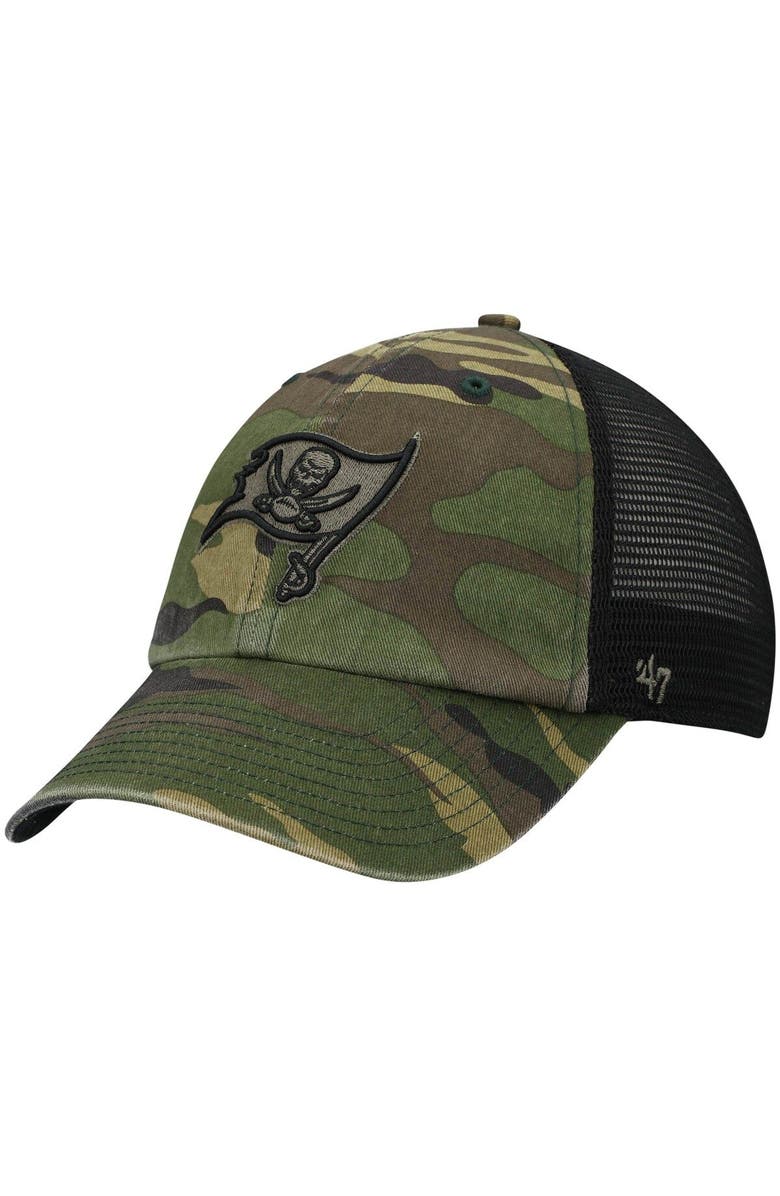 '47 Men's '47 Camo Tampa Bay Buccaneers Branson Clean Up Trucker Hat, Main, color,
