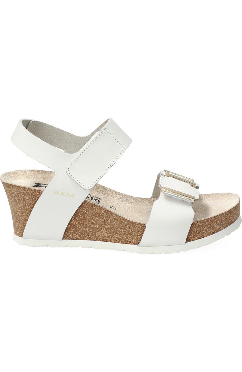 Mephisto Leonore Ankle Strap Sandal, Alternate, color, White