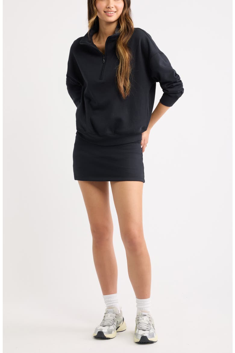 Half Zip Sweatshirt, Alternate, color, BLACK JET