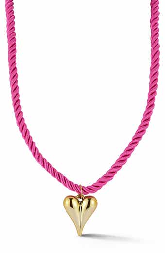 Heart Pendant Cord Necklace