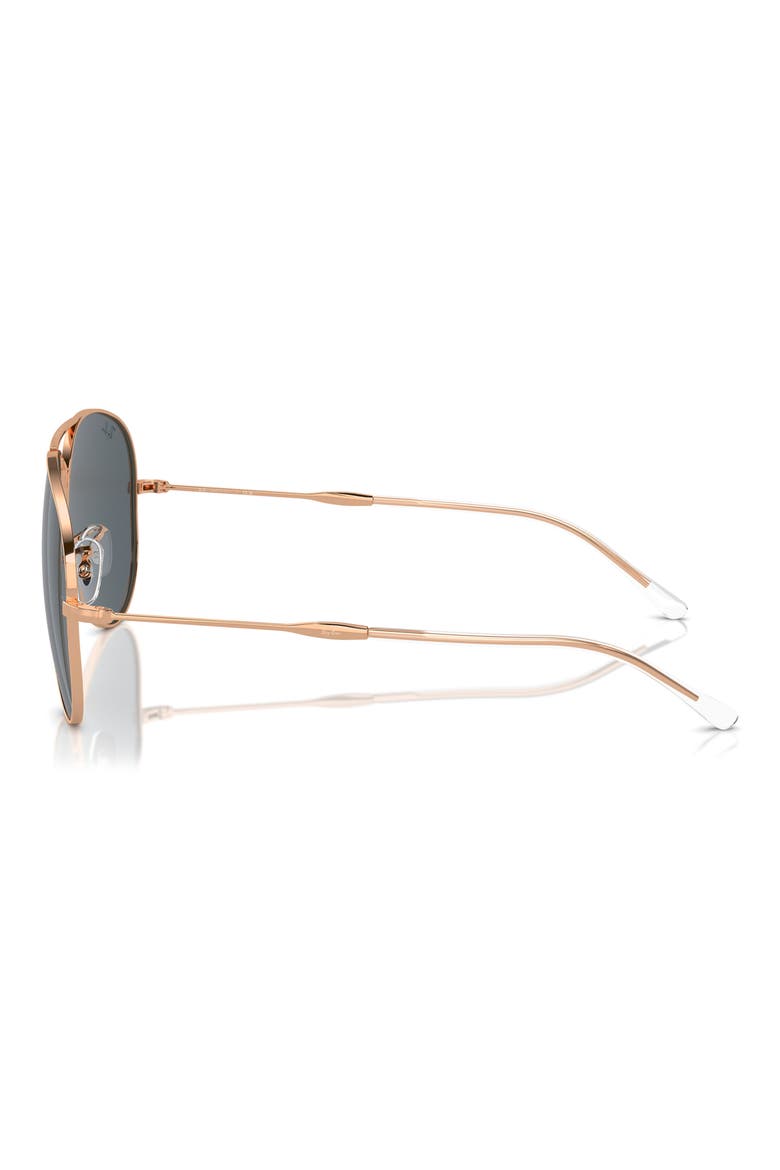 Old Aviator 58mm Sunglasses, Alternate, color, ROSE GOLD