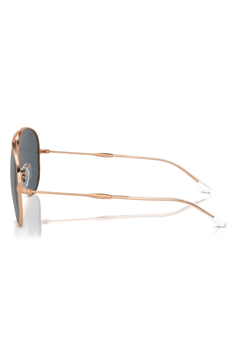 Ray-Ban Old Aviator 58mm Sunglasses, Alternate, color, Rose Gold