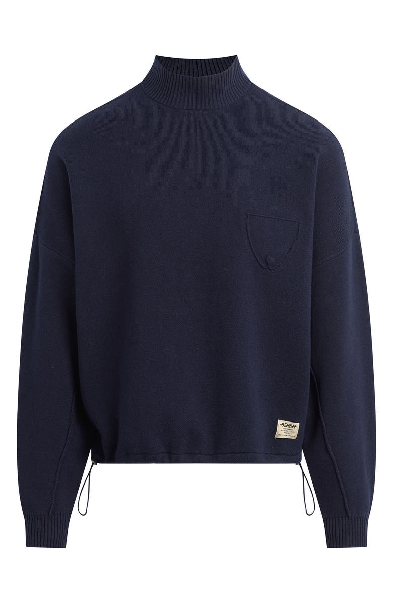 Hudson Jeans Jrue Mock Neck Cotton & Cashmere Blend Sweater, Alternate, color, Olympia