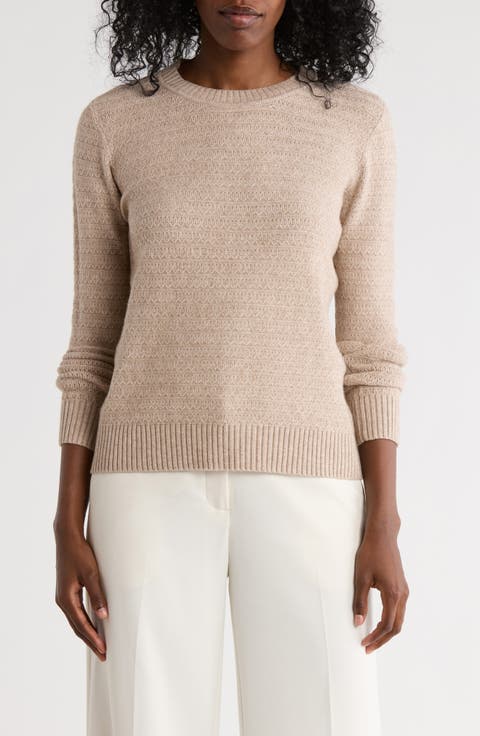 Textured Stitch Crewneck Sweater