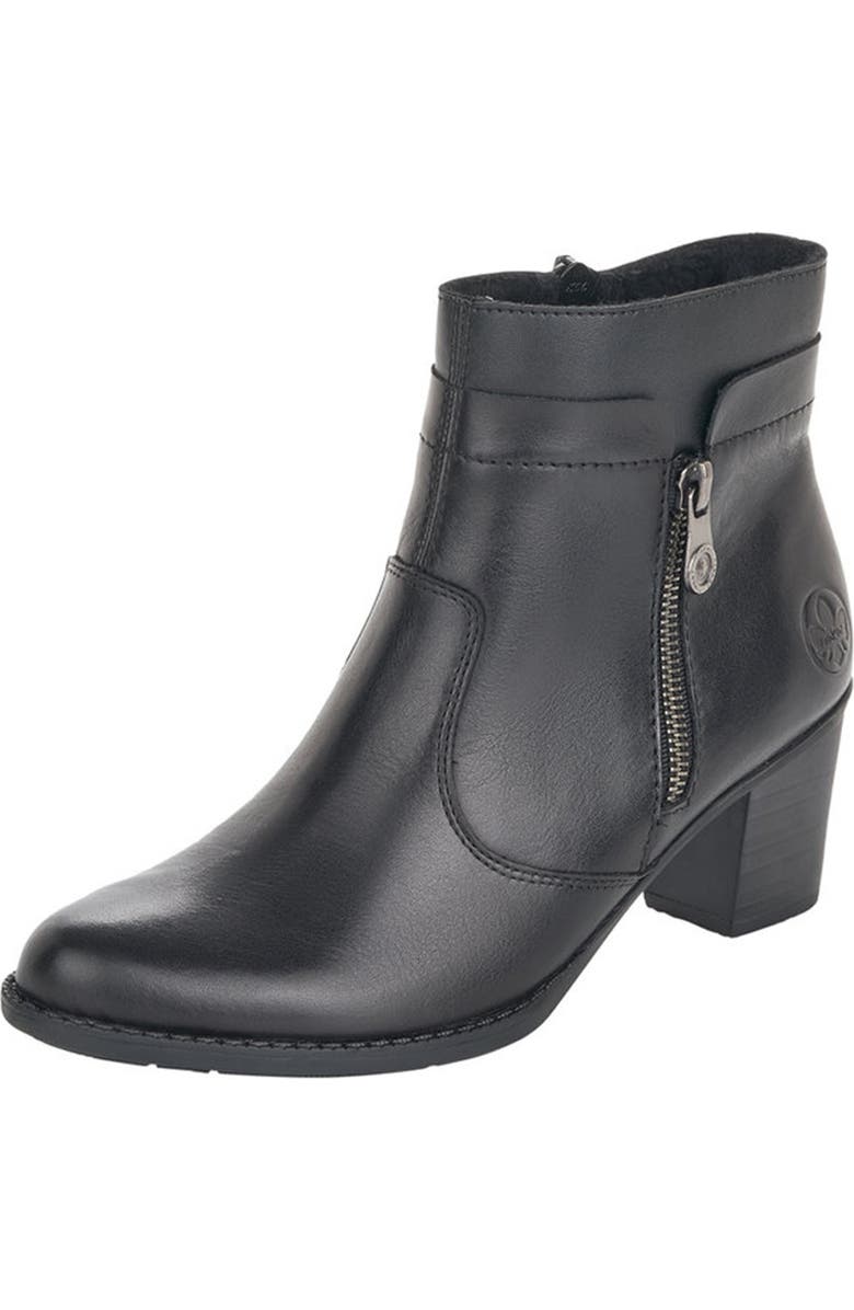 Rieker Ivonne Leather Block Heel Boot, Main, color,