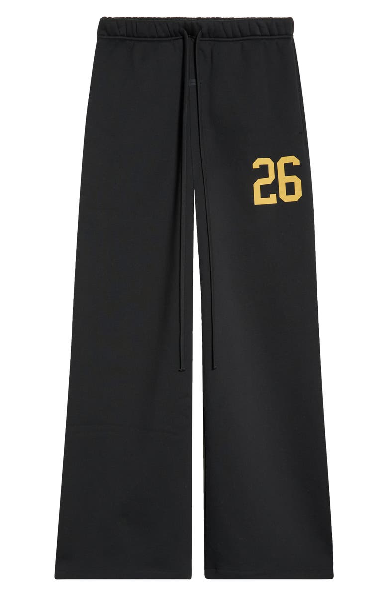 Fear of God Essentials Lounge Core Fleece Wide Leg Sweatpants, Main, color, Vintage Black