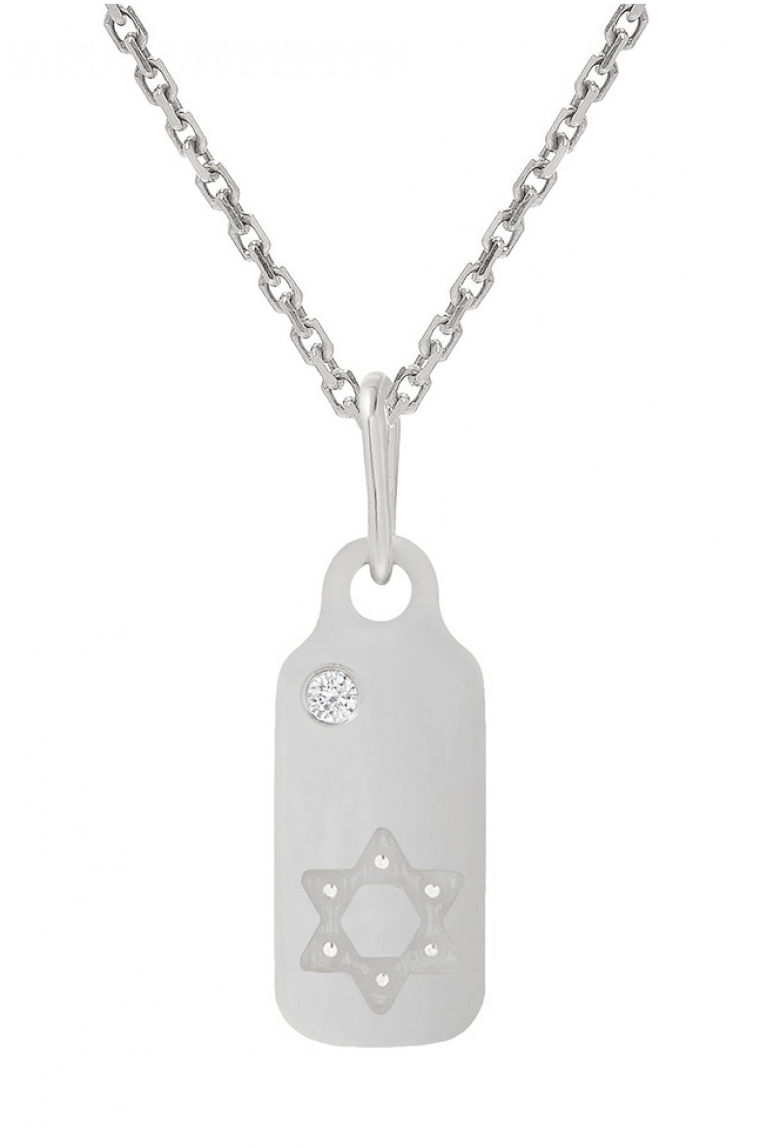 Mini Teen Icon Mini Mini Jewels Icons - Star of David Diamond Dog Tag Necklace (Women ...