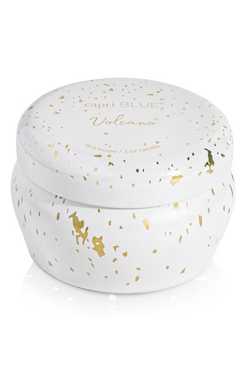 Capri Blue Volcano Glimmer Mini Tin Candle In White
