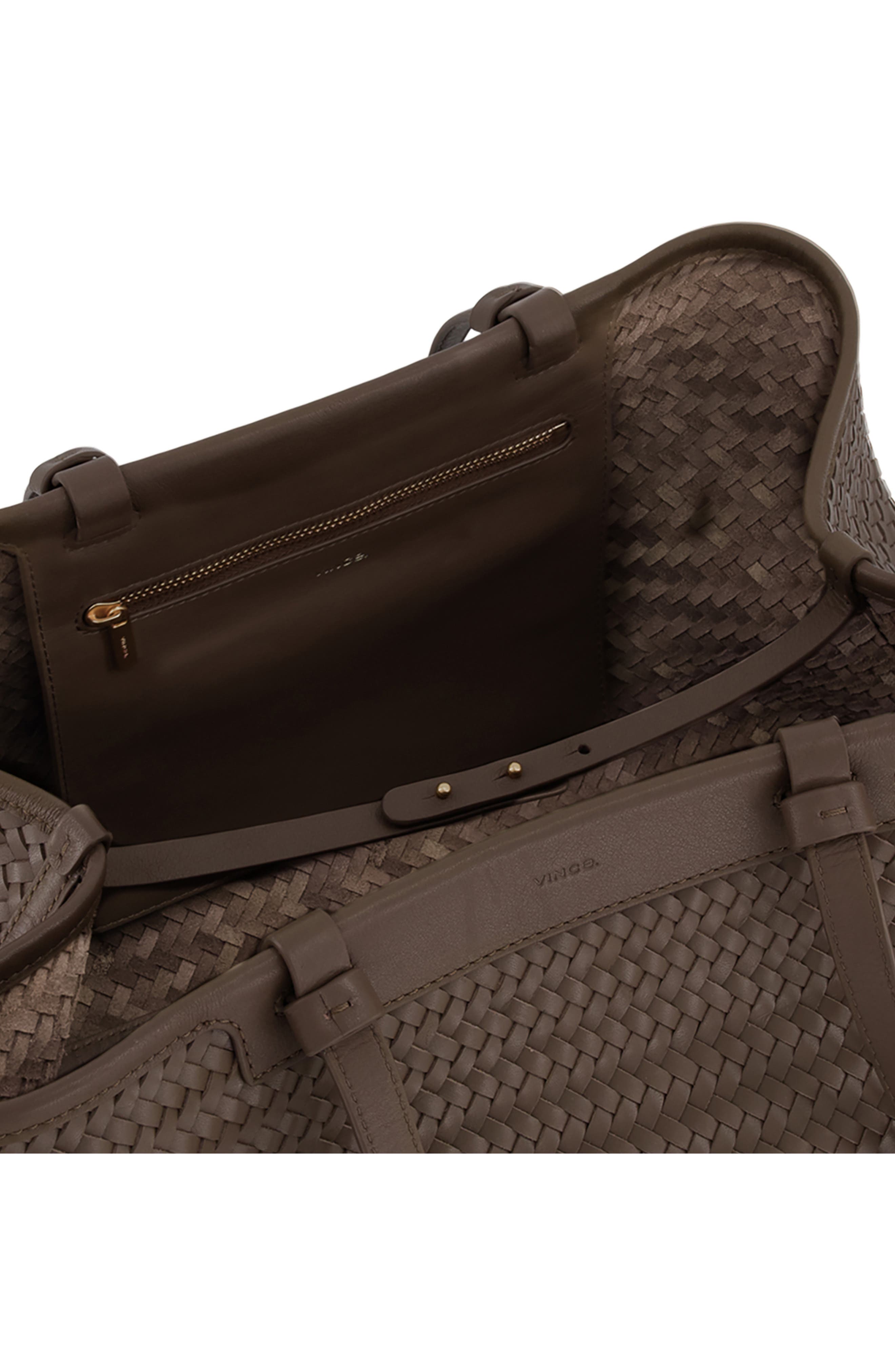 Marin East/West Woven Leather Tote, Alternate, color, DATE