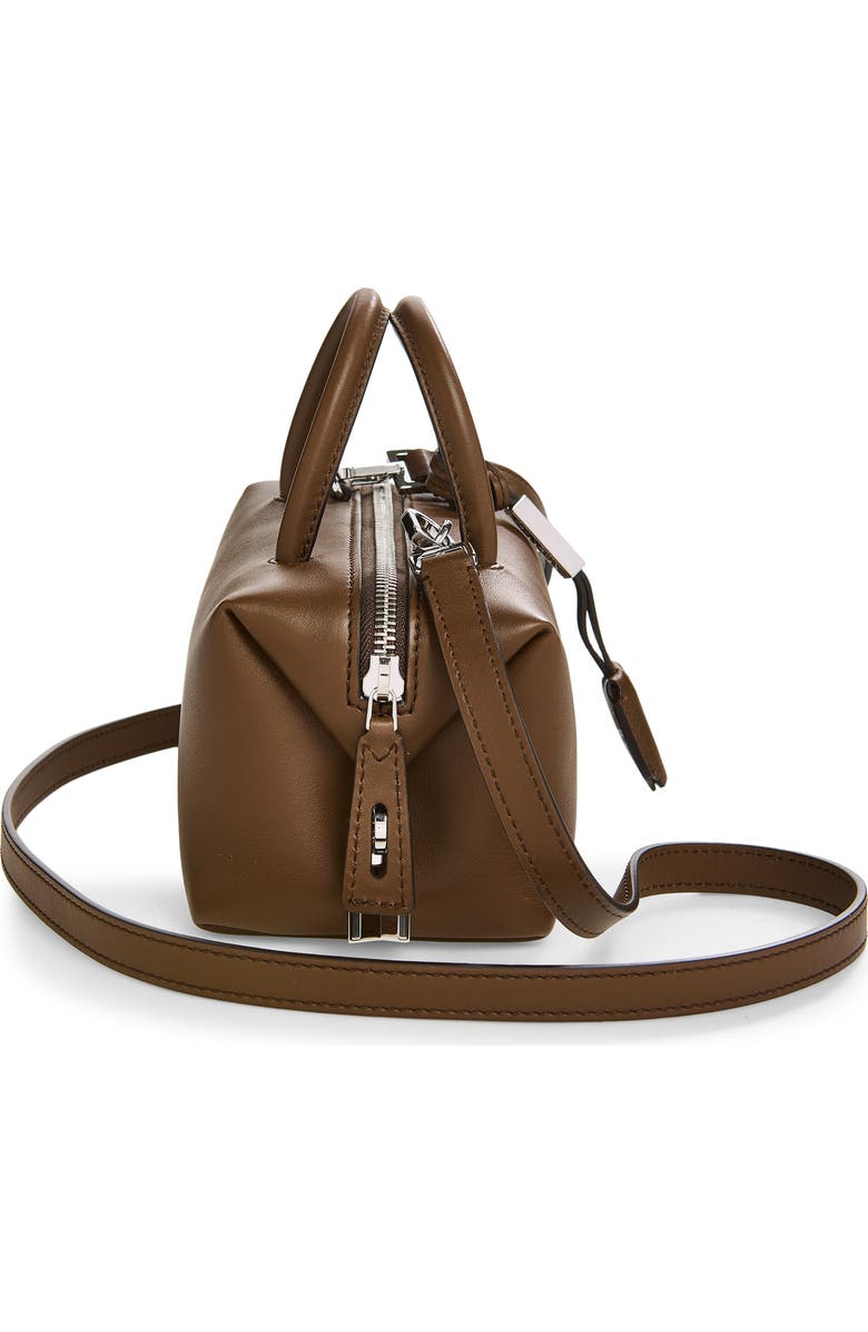 Max Mara Bowler Leather Bag, Alternate, color, Dark Brown