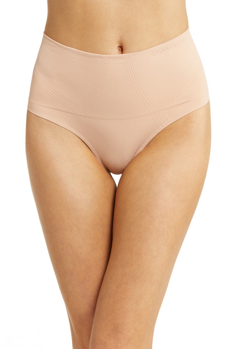 Smooth Comfort High Waist Thong, Main, color, CLAY NUDE-0Q