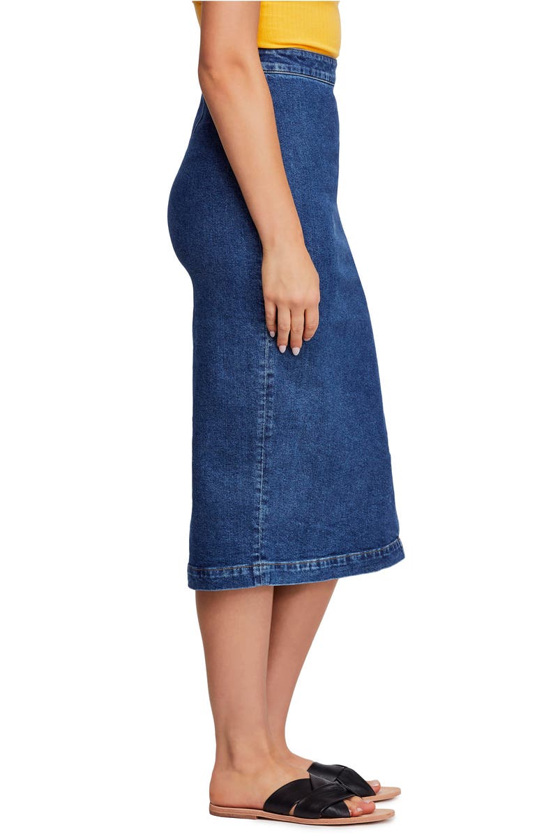 Free People Jasmine Button Midi Skirt, Alternate, color, 