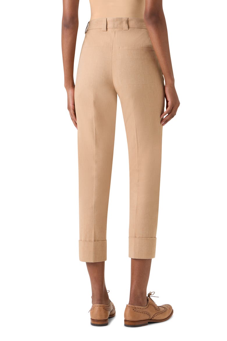 Maxima Cotton Stretch Denim Crop Pants, Alternate, color, CAMEL