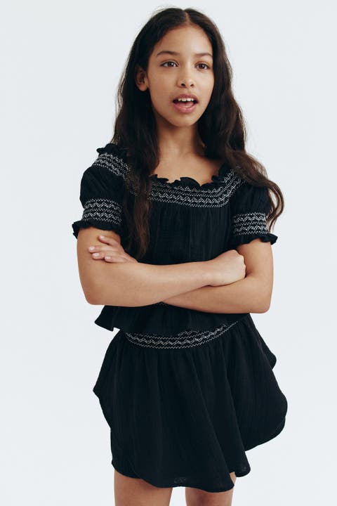 Smock-detail Muslin Top