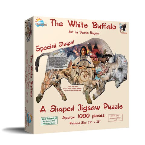 The White Buffalo 1000 piece Jigsaw Puzzle for Adults Special Shape