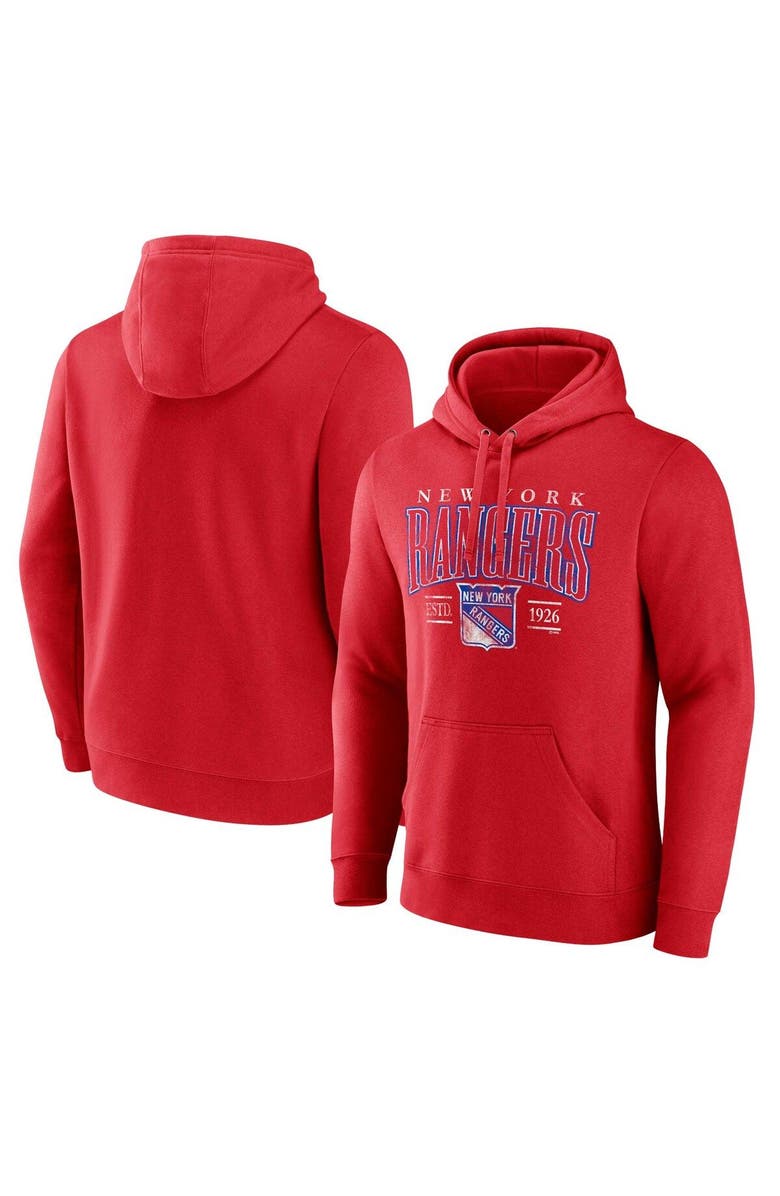 FANATICS Men's Fanatics Branded Red New York Rangers Dynasty Pullover Hoodie, Alternate, color,
