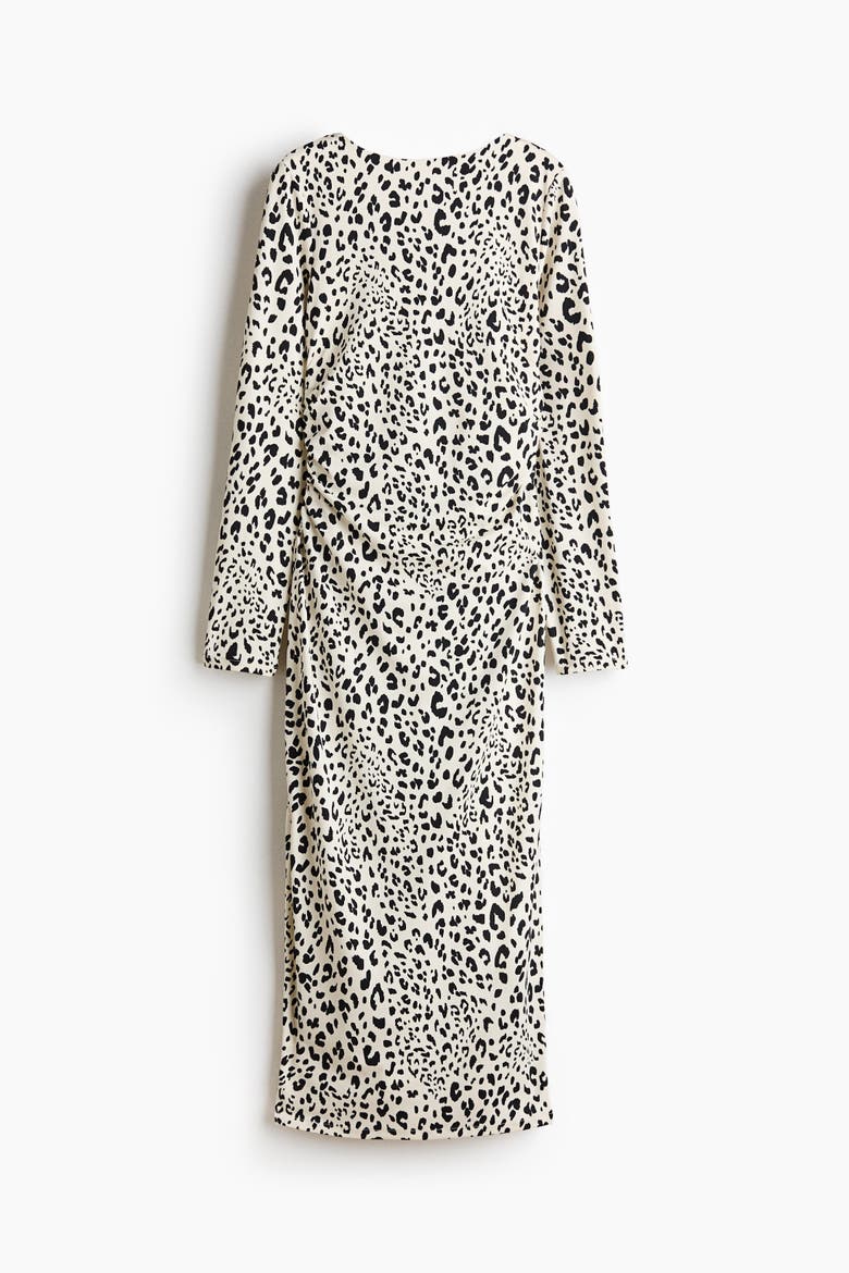 Open-back Jersey Dress, Alternate, color, Cream/leopard print