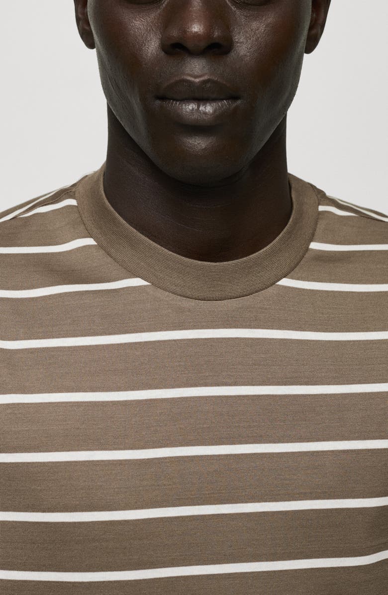 MANGO Stripe Cotton T-Shirt, Alternate, color, 