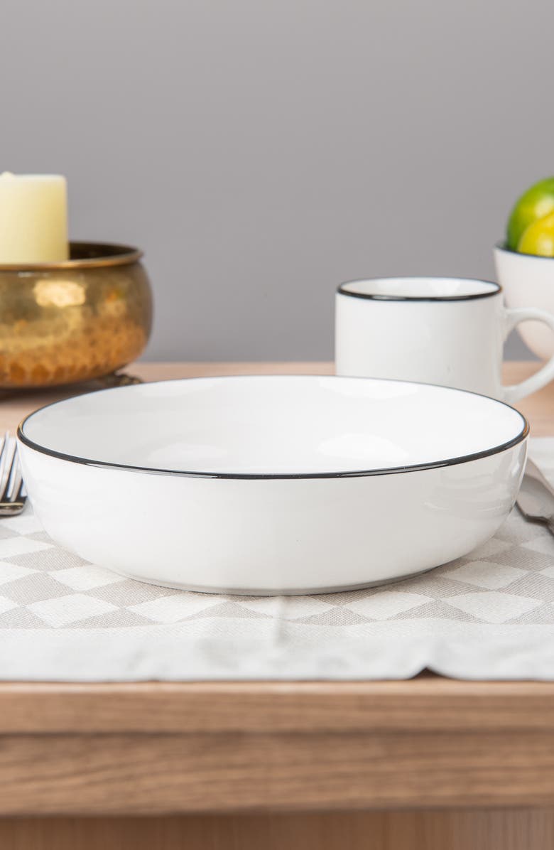 BIA Cordon Bleu Set of 4 Silhouette Lunch Bowls, Alternate, color, White W/Black