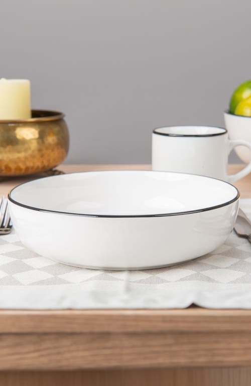 Bia Cordon Bleu Set Of 4 Silhouette Lunch Bowls In White W/black